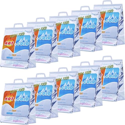 Hot and Cold Insulated Bags for Food Delivery (Medium (Lunch Size))