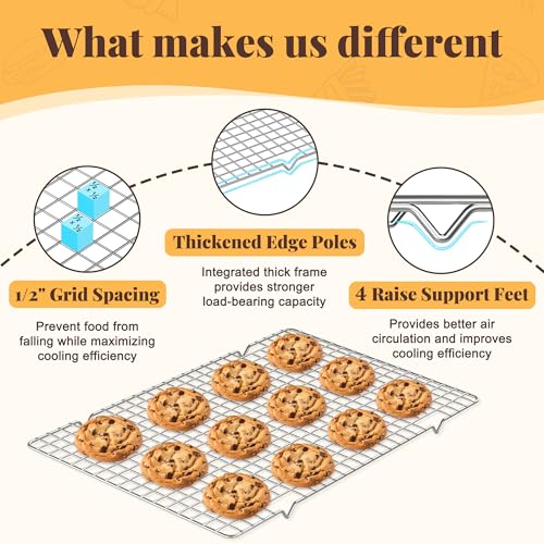 2 PCS Grid Wire Baking Cooling Racks