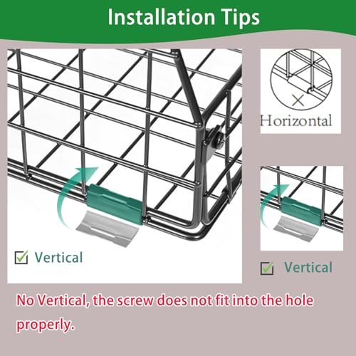 6 Pack Stackable Wire Baskets for Pantry (6 Pack—Wide 15.4"W x11.8"D)