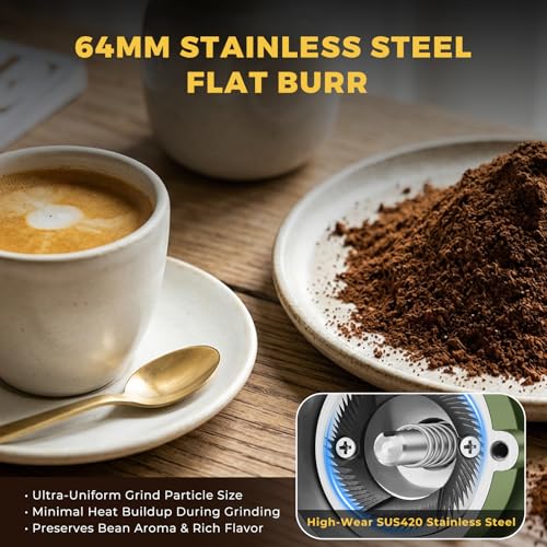 Electric Burr Coffee Grinder (Pea Green)