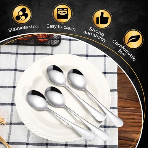 100 Pcs Soup Spoons Bulk