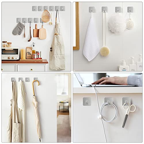 Adhesive Hooks for Shower Wall (Silver)