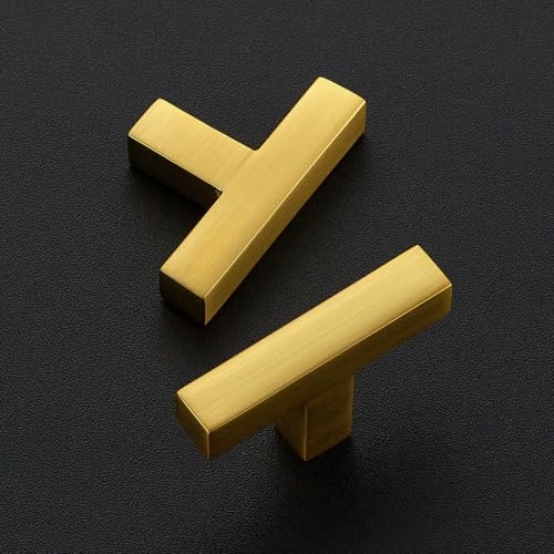 Gold Cabinet Handles Solid Cabinet Pulls (Gold / Single Hole)