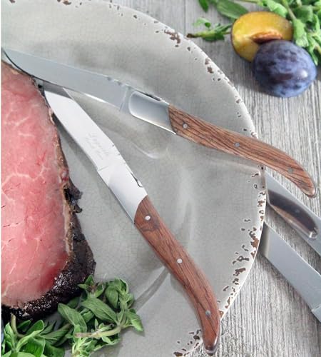 Laguiole Connoisseur Rosewood Steak Knives (Pakkawood)