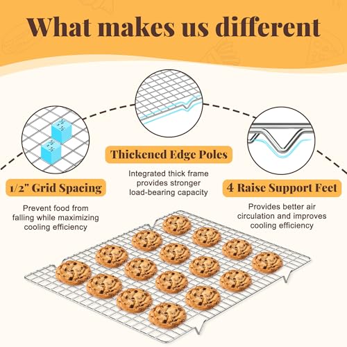 2 PCS Grid Wire Baking Cooling Racks