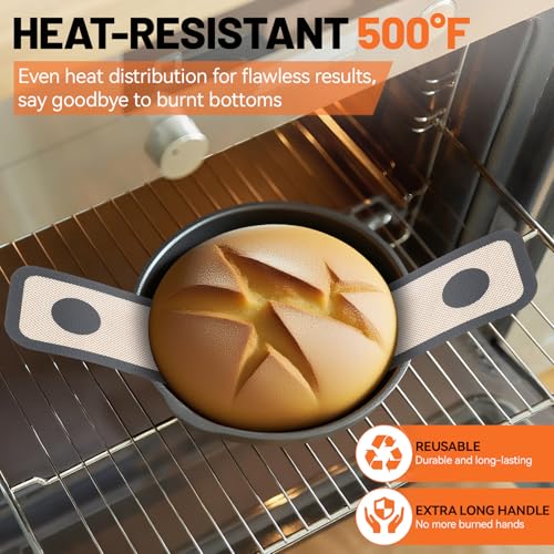 2 Pcs Silicone Bread Sling for Dutch Oven (2pcs: Grey Round)