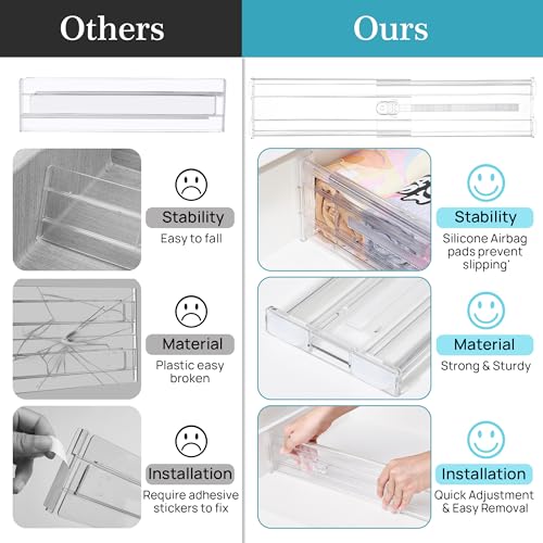 4" Regular Upgrade Drawer Divider for Clothes (12 Count)
