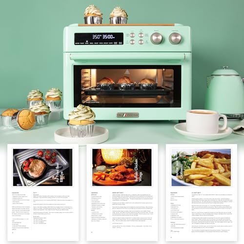 Retro 26.3 QT Infrared Heating Air Fryer Toaster Oven (Green Color)