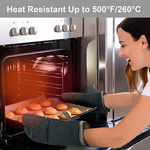 Oven Mitts and Pot Holders 6pcs Set (Deep Green)