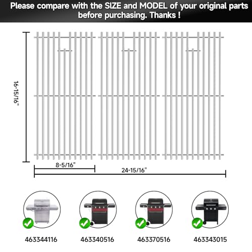 16.94'' x 24.94 Cooking Grates Replacement Parts for Charbroil (16.94''D x 24.94''W)