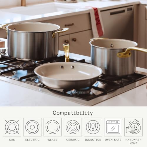 Cookware 6 Pc Stainless Steel Cookware Set (Brass)