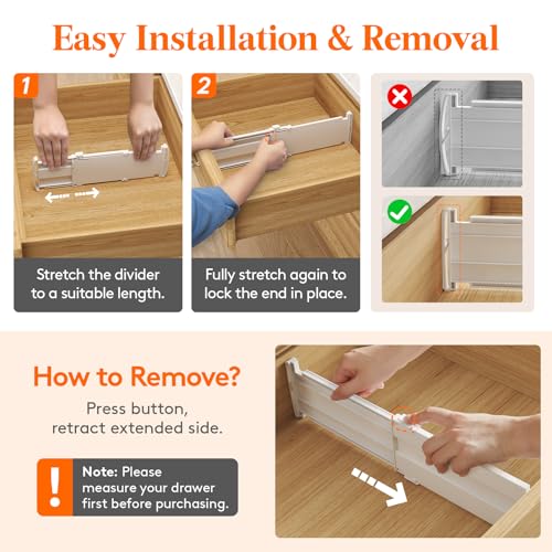 5 Pack 4" High Drawer Dividers (4"H, 10.5-16.5"L)