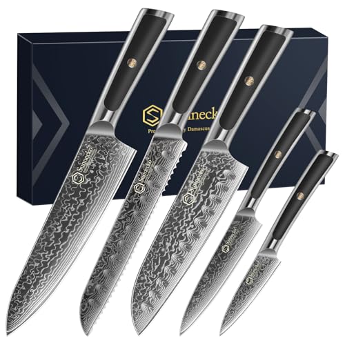 Damascus Kitchen Knife Set 5 Piece (Set of 5)