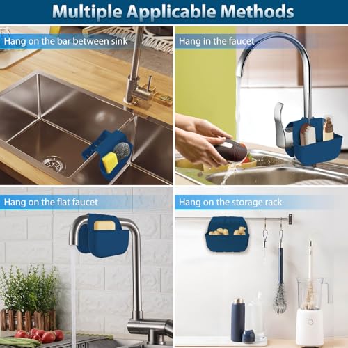 Sponge Holder for Kitchen Sink (Navy Blue)