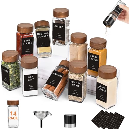 Glass Spice Jars with Labels (14)