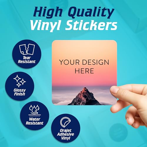 Custom Vinyl Stickers Your Image (100 Count)