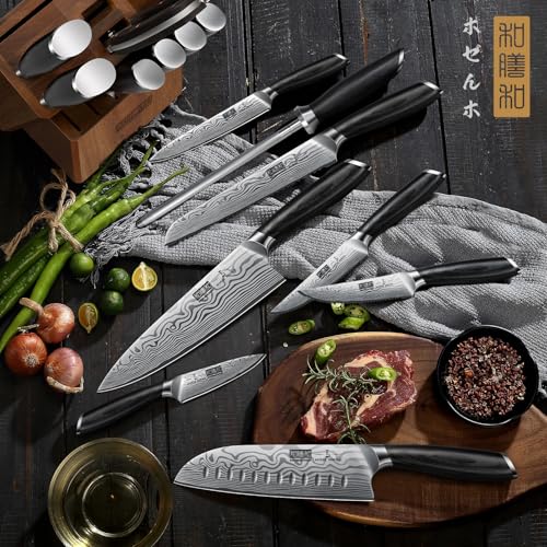 16 Piece Knife Set with Block (16 Pieces Knife Set)