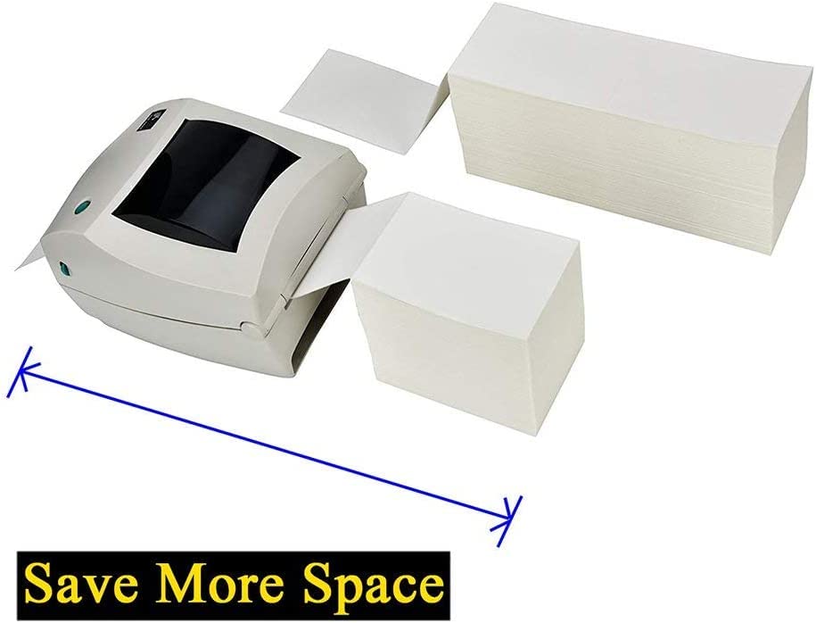 Fanfold 4 x 6 Direct Thermal Shipping Labels with Perforations (40 Stacks=40000 Labels / White)