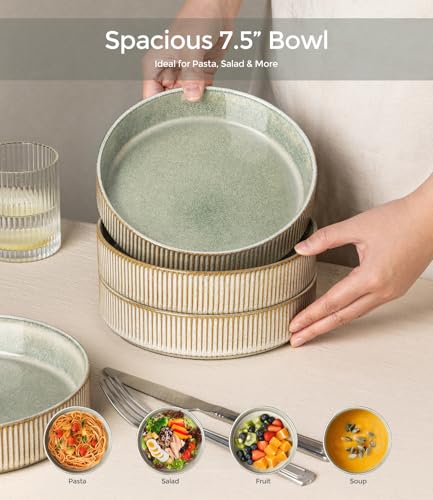 7.5 Inch Pasta Bowls Set of 4 (Set of 4 / Sage Desert)