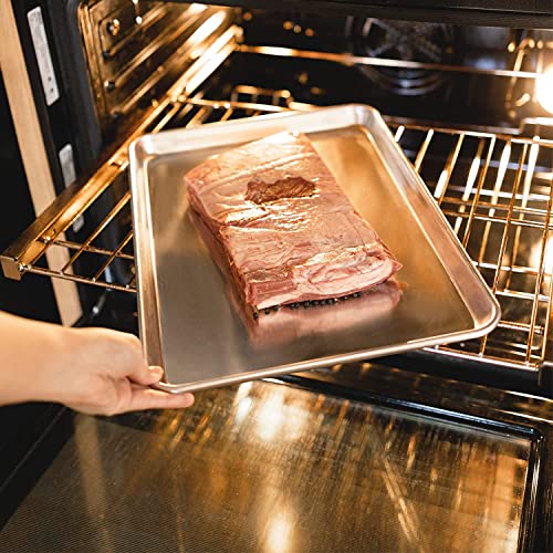 Half Sheet Baking Pan Aluminum Nonstick Oven Safe Set of 2 (2 Count)