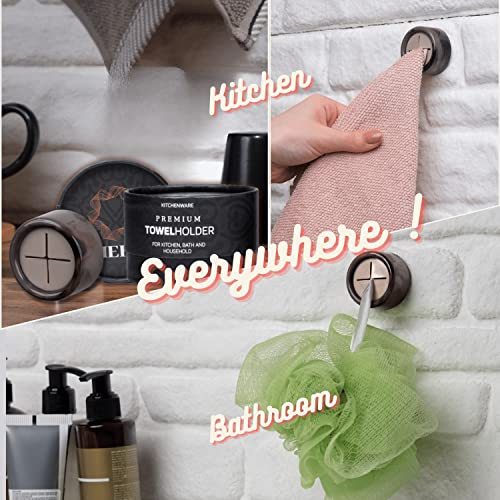 Eco Friendly 8 Pack Ultimate Kitchen Towel Hooks (8 Pack / Smoky Midnight)