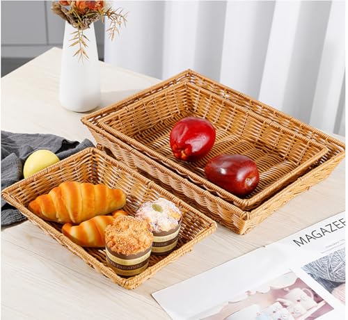 Poly Wicker Bread Basket (16 inches 2 Pack)