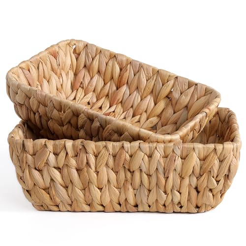 Small Wicker Baskets for Organizing 2 Pack