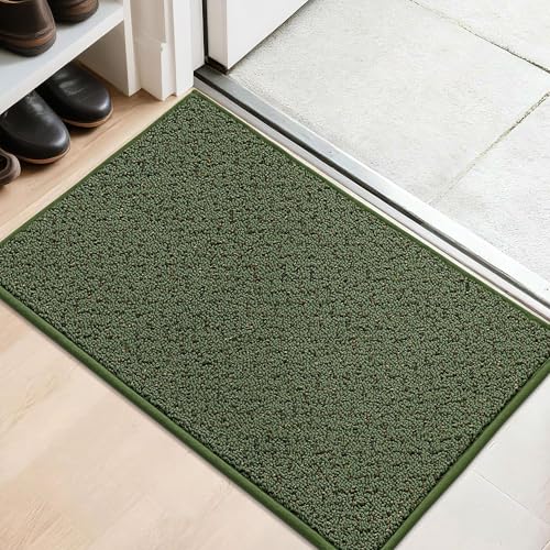 Dirt Trapper Door Mat 20"x32" Non Slip Washable Green (4.44 Sq Ft)