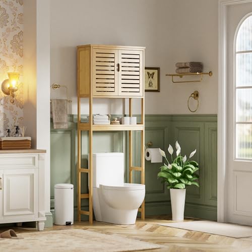 Bathroom Over The Toilet Storage Cabinet (Natural)