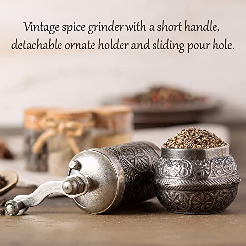 Decorative Black Pepper Grinder (Dark Silver)