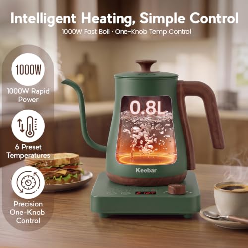 Gooseneck Electric Kettle (Green)