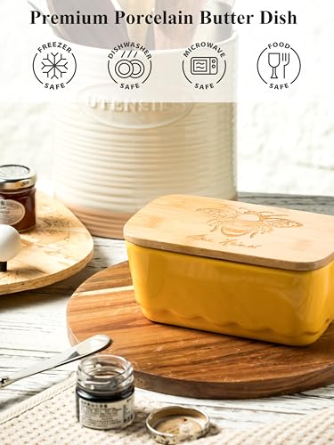 Covered Butter Dish with Lid for Countertop