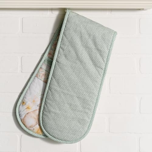 Double Oven Mitts 100% Cotton Double Oven Glove (076 - Easter Dew / 7" x 35" (Double Oven Mitt))