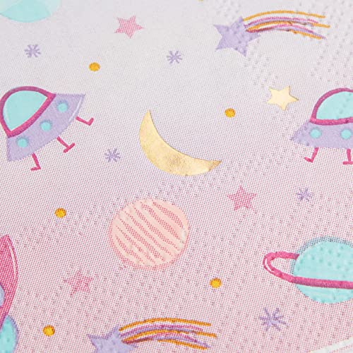Galaxy Space Napkins for Girls (50 Pack)