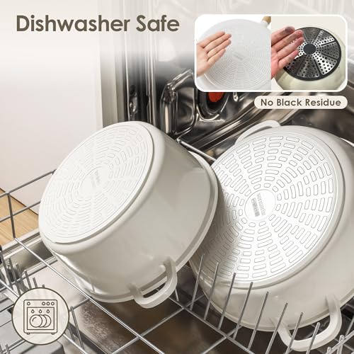17Pcs Ceramic Nonstick Cookware Set Non (Cream Ceramic / 15 Pieces)