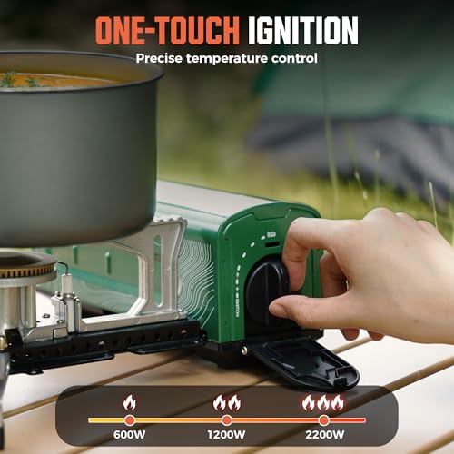 OUTDOORS Butane Camping Stove (Green)