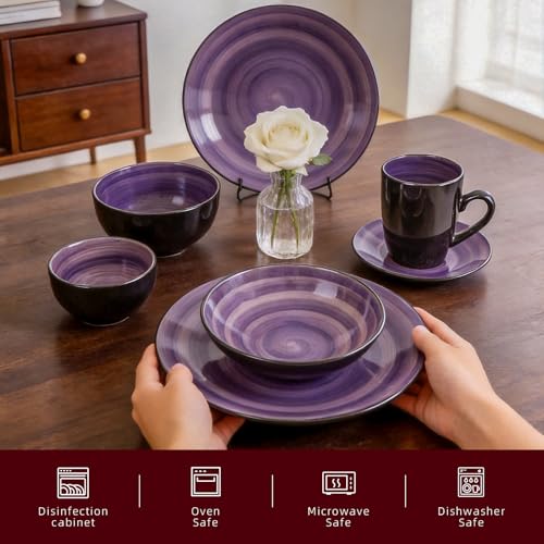 Stoneware Sonoma 56pc Dinnerware Set (Purple)