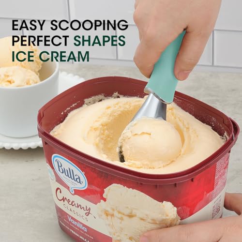 Premium Heavy Duty Ice Cream Scoop with Ergonomic Grip Handle