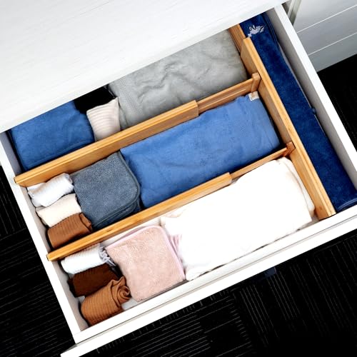 Bamboo Drawer Dividers Large (Natural / 4"H, Large)