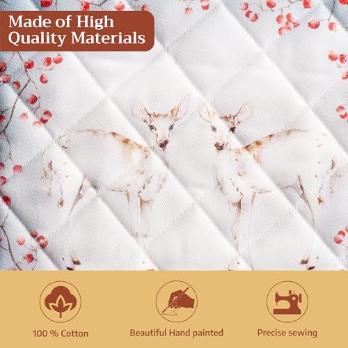 Pot Holders 100% Cotton Potholders (113 - Fairy Tale Forest / 8" x 8" (Pot Holder Pack of 2))