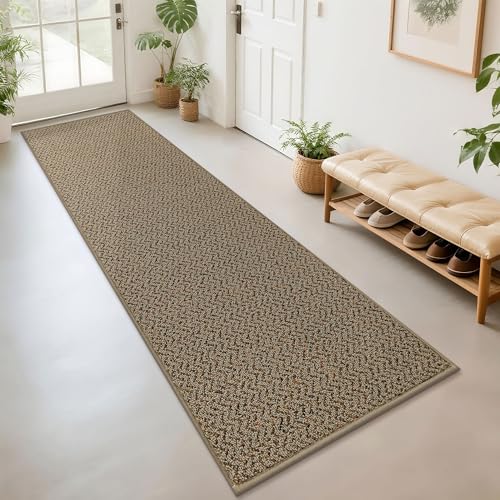 Hallway Runner Rugs Non (Taupe / 2'7" x 10')