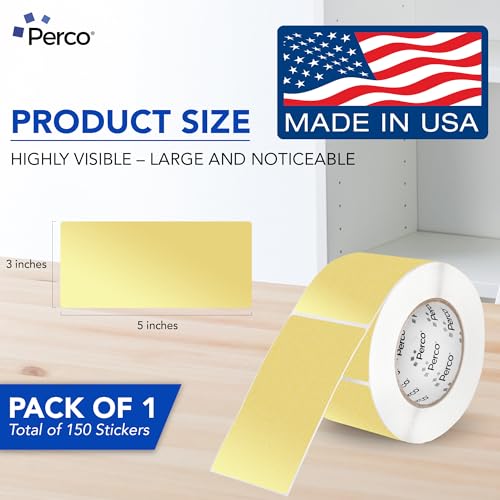 Metallic Gold 3x5 Inch Perforated Sticker Labels (1 Roll / Metallic Gold)