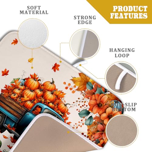 Truck Absorbent Dish Drying Mat (Fall Truck 605 / 18" x 16")