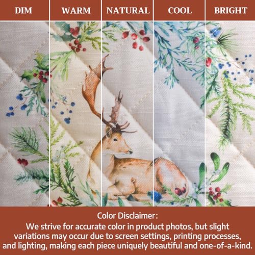 100% Cotton Oven Mitt & Pot Holder Set (100 - Holly Time / 7.5" x 13" & 8" x 8" (Oven Mitt & Pot Holder))
