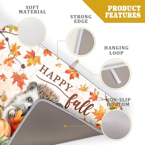 Happy Fall Dish Drying Mat (Happy Fall Yellow / 24" x 18")