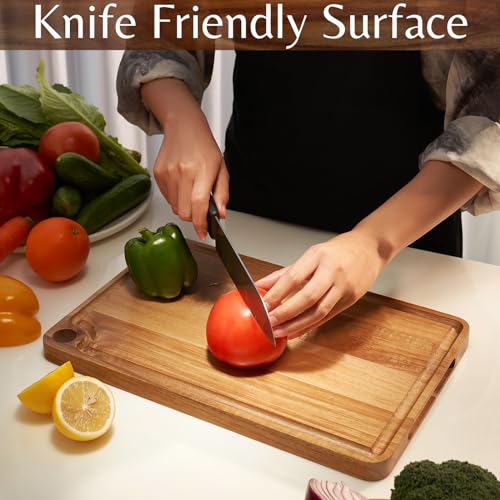 Acacia Wood Cutting Board (15"L x 10"W)