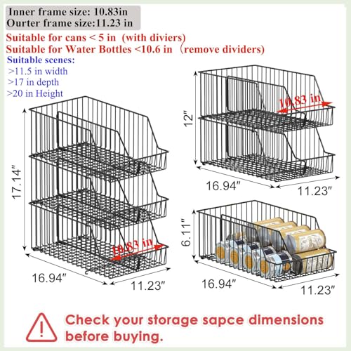 3 Pack Can Storage Organizer For Pantry (3 Count)