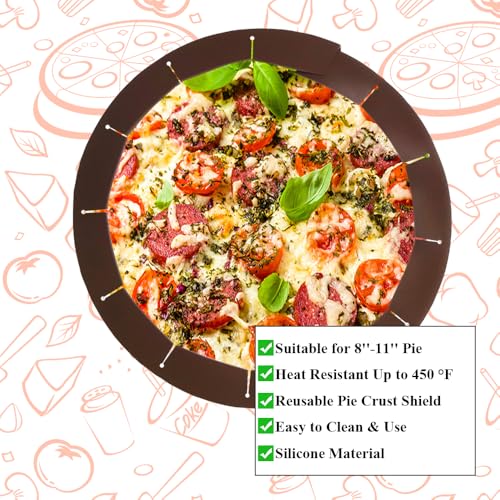 Adjustable Pie Crust Shield (Brown)