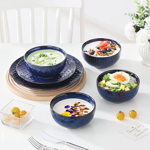 12 Pieces Dinnerware Sets (Blue / Service for 4 (12 Pcs))