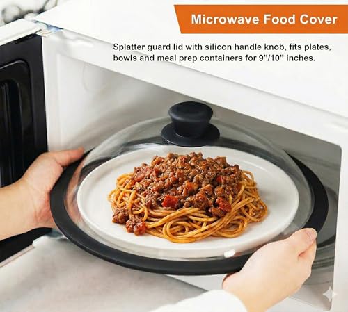 Vented Splatter Upgraded Tempered Glass Microwave Cover (11.5 inch)